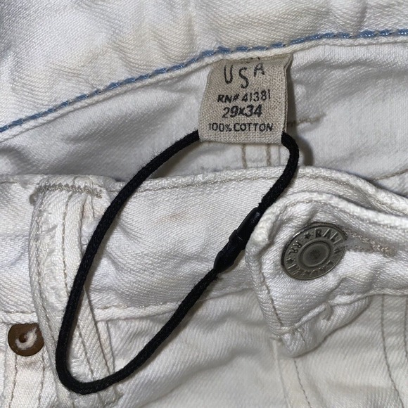 RRL Double‎ Ralph Lauren denim Jeans Size 29x34 White Distressed - Picture 3 of 14